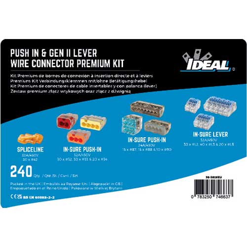 Push In and Gen II Lever Wire Connector Premium Kit 240 pcs 30-5026EU