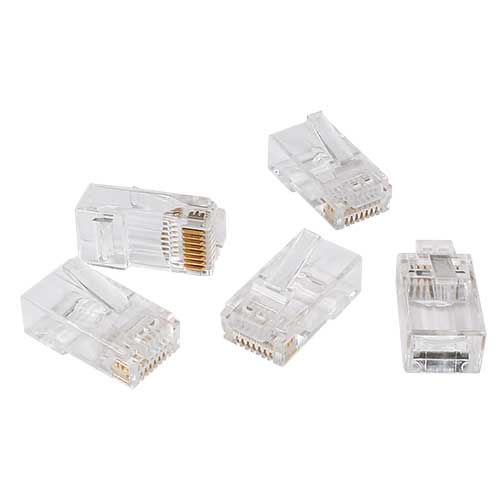 CAT6 FEED-THRU RJ45 MOD-PLG 25PK 85-375