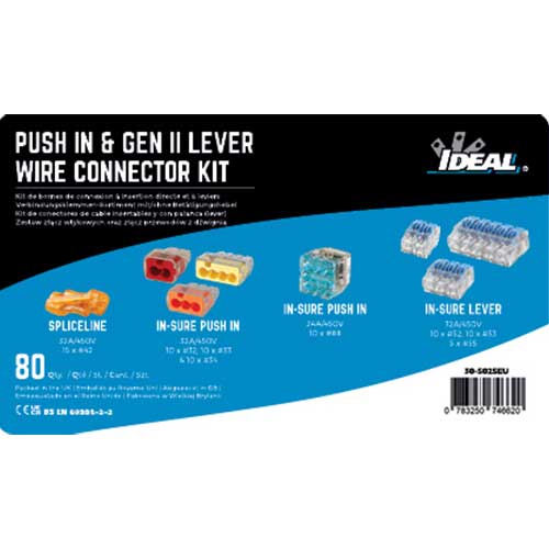 Push In and Gen II Lever Wire Connector Kit 80 pcs 30-5025EU