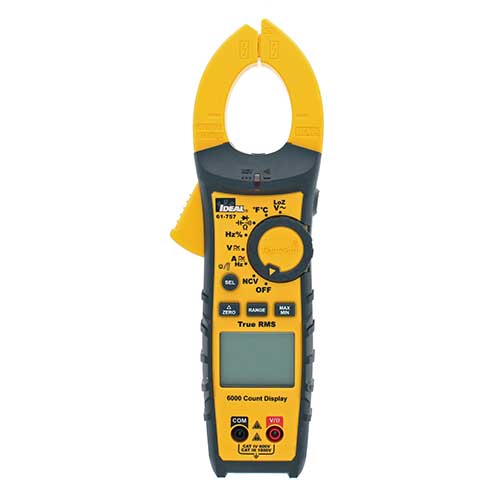 600A AC/DC TRMS Clamp Meter, TightSight® w/Flashlight, LoZ, NCVT & Temp 61-757