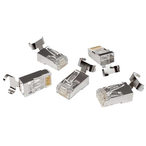 SHIELDED FEED-THRU CAT6A/6/5e MODULAR PLUG  25/PK  85-368